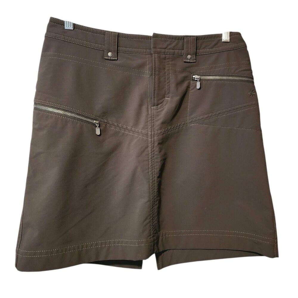 Athleta Womens Skirt A Line Gray Nylon Outdoors Zippered Size 10